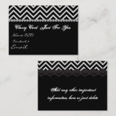 VISITE MODÈLE DE CARTE DE TRAVAIL DE CONCEPTION DE CHEVRO (Devant / Derrière)