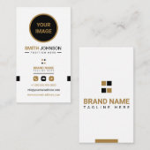 Visite Modèle de carte d'identité professionnelle blanche (Devant / Derrière)