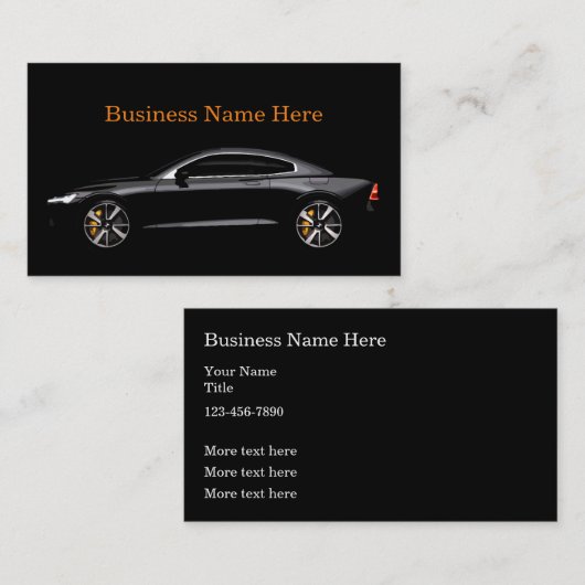 Visite Modèle de carte professionnelle automobile (Devant / Derrière)