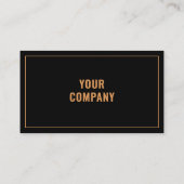 Visite Modèle de carte professionnelle Black Gold Profess (Dos)