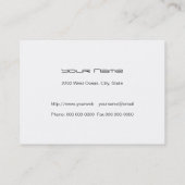 Visite Modèle de carte professionnelle Chubby Premium bla (Dos)