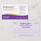 Visite Modèle de carte professionnelle Purple Gold (Devant / Derrière)