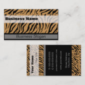 Visite Modèle de carte professionnelle Tiger Print (Devant / Derrière)