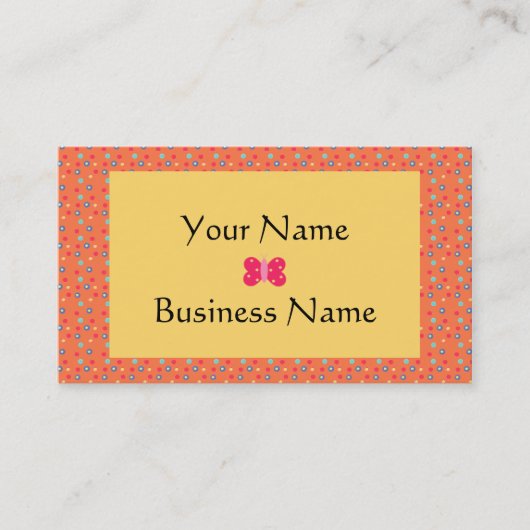 Visite Modèle de carte profil papillon (Devant)