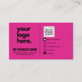 Visite Modèle de conception du logo Cerise Pink Carte de  (Devant)