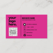 Visite Modèle de conception du logo Cerise Pink Carte de (Devant)