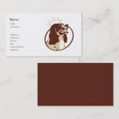 Visite Modèle de la carte de profil Angel Dog (Devant / Derrière)