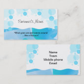 Visite Modèle de la carte de profil de nageur (Devant / Derrière)