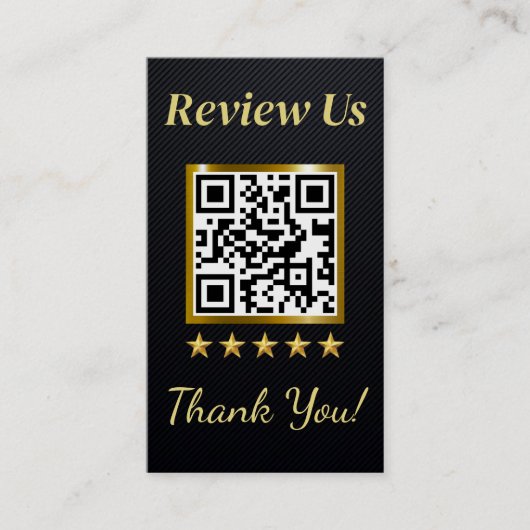 Visite Modèle de la carte d'évaluation d'entreprise Black (Devant)