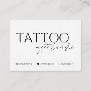 Visite Modèle de la carte postsoins de tatouage personnel