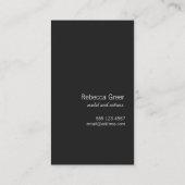 Visite Modèle de Parties scintillant d'or subtil et carte (Dos)