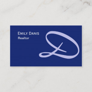 Visite Modèle décoré d'un monogramme de carte de visit