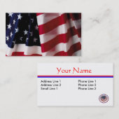 Visite Modèle patriotique de carte de profil (Devant / Derrière)