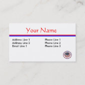 Visite Modèle patriotique de carte de profil (Dos)