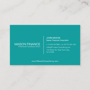Visite Modèle personnalisable turquoise simple de carte