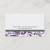 Visite Modèle tourbillonnant pourpre élégant de carte de (Dos)