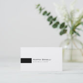Visite Moderne Blanc Noir Simple Consultant Carte de visi (Debout devant)