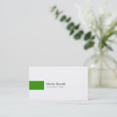 Visite Moderne Blanc Vert Simple Consultant Carte de visi (Debout devant)