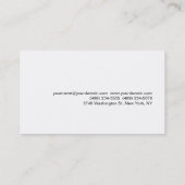 Visite Moderne Blanc Vert Simple Consultant Carte de visi (Dos)