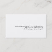 Visite Moderne Blanc Vert Simple Consultant Carte de visi (Dos)