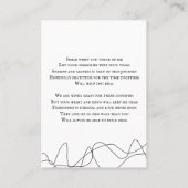 Visite Moderne | Élégant | Conservation | Carte de prière (Dos)