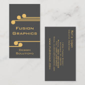 Visite Moderne Pro Carte de visite, gris et orange clair (Devant / Derrière)