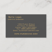 Visite Moderne Pro Carte de visite, gris et orange clair (Dos)