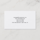 Visite Moderne simple gris Monogramme blanc Carte de visi (Dos)