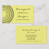 Visite Moitié-lunes en pointillé Carte de visite, Canary (Devant / Derrière)