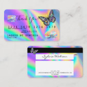 Visite Monarch Holographe Merci Carte de crédit moderne (Devant / Derrière)