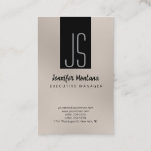 Visite Monogram Browny Beige Black Manager Carte de visit