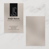 Visite Monogram Browny Beige Black Manager Carte de visit (Devant / Derrière)