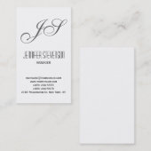 Visite Monogramme Attractive Charme Consultant Carte de v (Devant / Derrière)