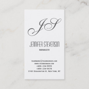 Visite Monogramme Attractive Charme Consultant Carte de v
