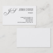 Visite Monogramme Attractive Charme Consultant Carte de v (Devant / Derrière)