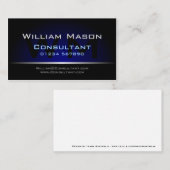 Visite Monogramme bleu noir professionnel - Carte de visi (Devant / Derrière)