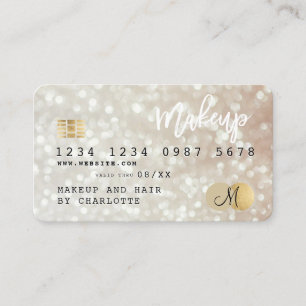 Visite Monogramme de maquillage des cheveux de la carte d