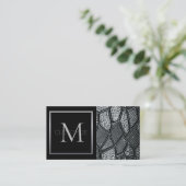 Visite Monogramme en verre de mosaïque gris foncé Carte d (Debout devant)