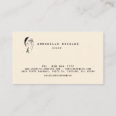 Visite Monogramme moderne Abstrait Face Art Carte de visi (Dos)