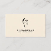 Visite Monogramme moderne Abstrait Face Art Carte de visi (Devant)