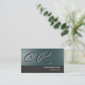 Visite Monogramme Unique Classy Consultant Carte de visit (Debout devant)