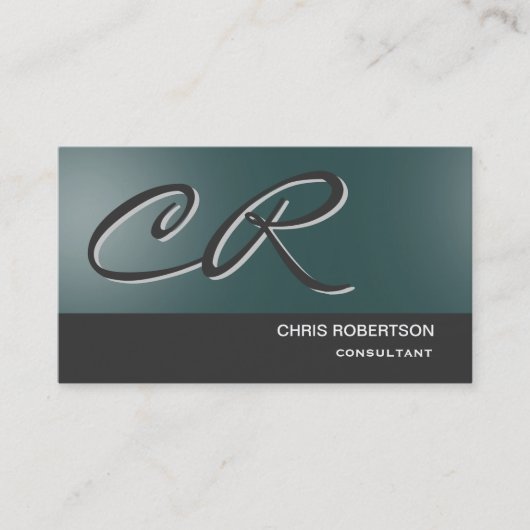 Visite Monogramme Unique Classy Consultant Carte de visit (Devant)