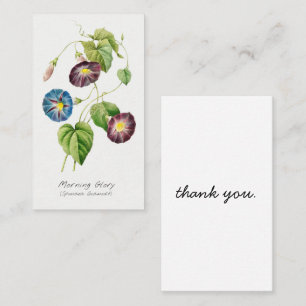 Visite Morning Glory Vintage Botanical Carte de remerciem