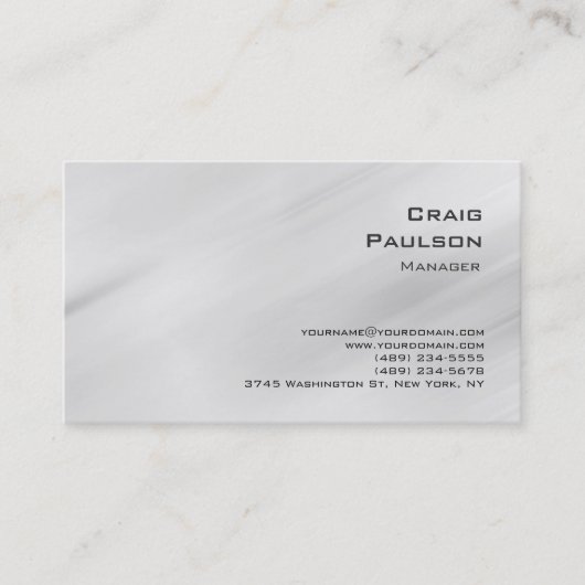 Visite Motif moderne  gris tendance Monogram Carte de vis (Devant)