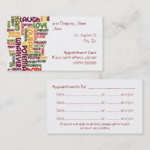 Visite Mots de motivation #1, carte de rendez-vous (Devant / Derrière)