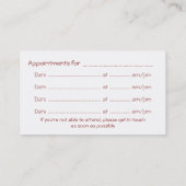 Visite Mots de motivation #1, carte de rendez-vous (Dos)