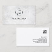 Visite Musique professeur de musique Note Icône Carte de  (Devant / Derrière)