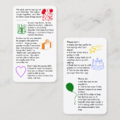 Visite Mutisme sélectif Anniversaire Garçon Carte de visi (Devant / Derrière)