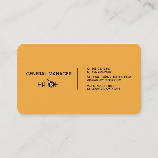 VISITE MY HATT - CARTE DE GESTIONNAIRE GÉNÉRAL (Dos)