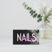 Visite Nail Studio Designer Galaxy Art Neon Carte de visi (Debout devant)